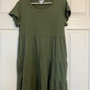 Olive Green Casual Dress